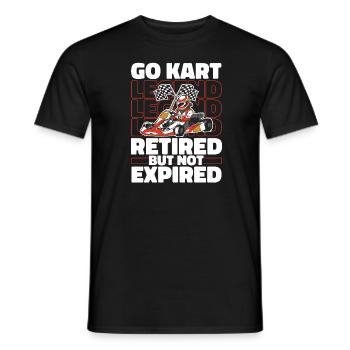 Go Kart Kartfahren Kartfahrer Im Ruhestand - Männer T-Shirt - Schwarz - Vorne - AI Model Male 178 light (178cm)