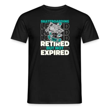 Patineur de planche à roulettes à la retraite - T-shirt homme - noir - Devant - AI Model Male 178 light (178cm)