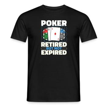 Retraités du poker - T-shirt homme - noir - Devant - AI Model Male 178 light (178cm)