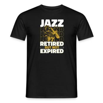 Jazz Music in Retirement - Men's T-Shirt - black - Front - AI Model Male 178 light (178cm)
