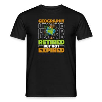 Geography Retired geographer - Men's T-Shirt - black - Front - AI Model Male 178 light (178cm)