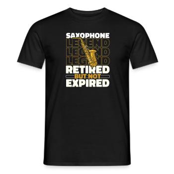 Saxophone Saxophone Pensioner - Men's T-Shirt - black - Front - AI Model Male 178 light (178cm)