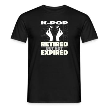 K Pop Kpop Korean Pop Retired - Men's T-Shirt - black - Front - AI Model Male 178 light (178cm)