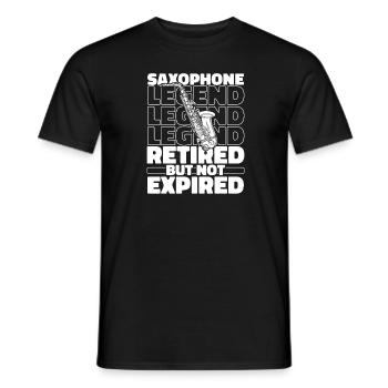 Saxophone Saxophone Retiré - T-shirt homme - noir - Devant - AI Model Male 178 light (178cm)