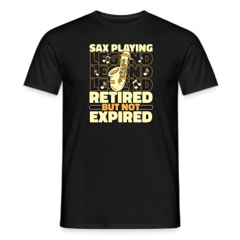 Saxophone Saxophone Retiré - T-shirt homme - noir - Devant - AI Model Male 178 light (178cm)