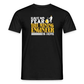 Engineer Lustig Mining Engineer - Men's T-Shirt - black - Front - AI Model Male 178 light (178cm)
