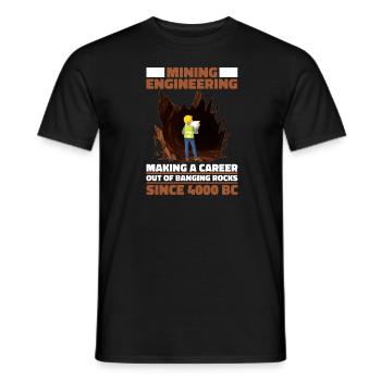 Engineer Lustig Mining Engineer - Men's T-Shirt - black - Front - AI Model Male 178 light (178cm)