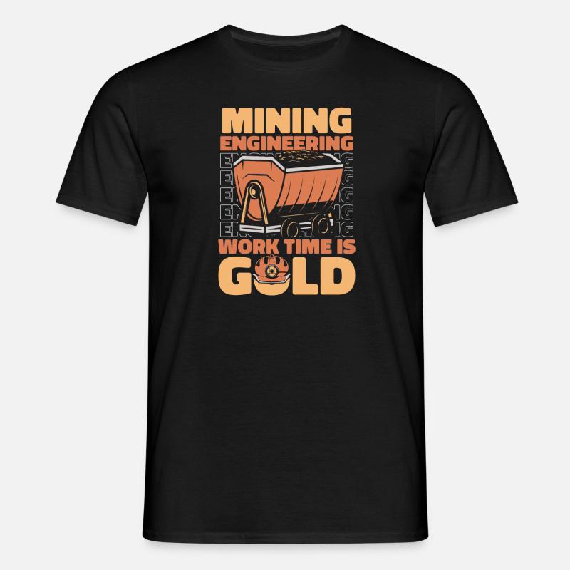 Engineer Gold Mining Engineer - Men's T-Shirt - black