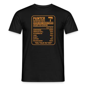 Painter Varnisher Hard working - Men's T-Shirt - black - Front - AI Model Male 178 light (178cm)