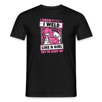 Forgeron Métallurgiste Fille - T-shirt homme - noir - Devant - AI Model Male 178 light (178cm)