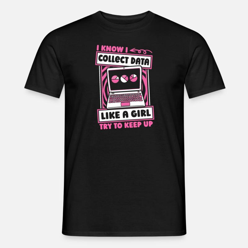 Data Science Data Analyst Mädchen - Männer T-Shirt - Schwarz