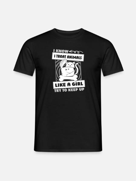 Veterinary assistant Veterinary assistant girl - Men's T-Shirt - black