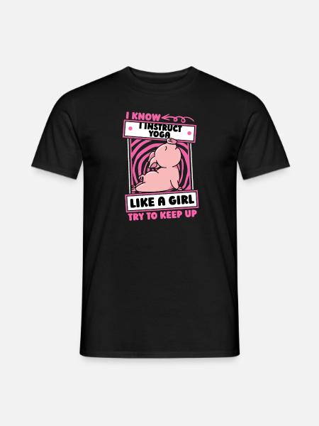 Yoga Teacher Yoga Instructor Girl - Men's T-Shirt - black