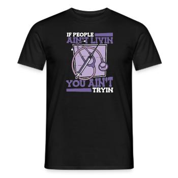 Krankenschwester Stethoskop - Männer T-Shirt - Schwarz - Vorne - AI Model Male 178 light (178cm)