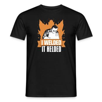 Soudeur serrurier drôle je l’ai soudé tenu - T-shirt homme - noir - Devant - AI Model Male 178 light (178cm)
