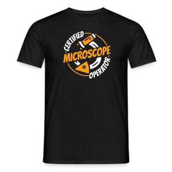 Biologie Biologe Mikroskop - Männer T-Shirt - Schwarz - Vorne - AI Model Male 178 light (178cm)