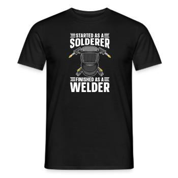 Soudeur Serrurier Souder - T-shirt homme - noir - Devant - AI Model Male 178 light (178cm)