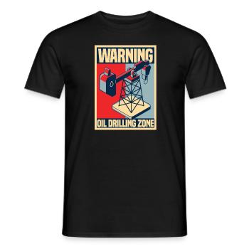 Oil Field Oil Rig - Men's T-Shirt - black - Front - AI Model Male 178 light (178cm)