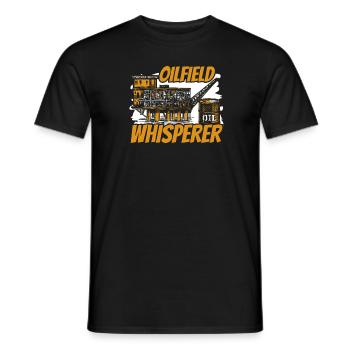 Plate-forme pétrolière du champ pétrolifère Witzig - T-shirt homme - noir - Devant - AI Model Male 178 light (178cm)