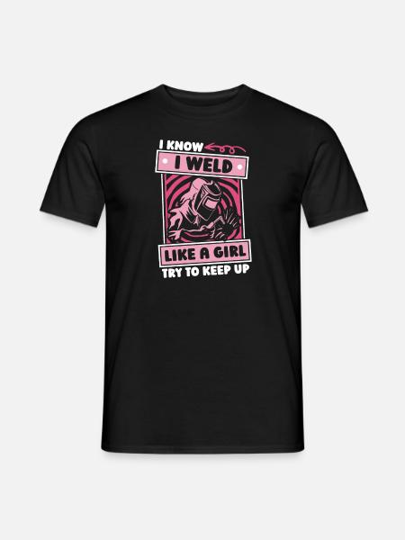 Schweißer Schlosser Mädchen - Männer T-Shirt - Schwarz