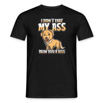 Golden Retriever drôle - T-shirt homme - noir - Devant - AI Model Male 178 light (178cm)