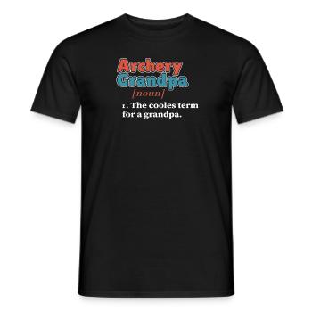 Tir à l’arc Archer Grand-père - T-shirt homme - noir - Devant - AI Model Male 178 light (178cm)