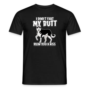 Siberian Husky - Men's T-Shirt - black - Front - AI Model Male 178 light (178cm)