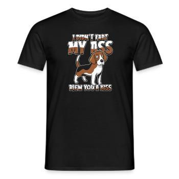Beagle Je n’ai pas pété mes fesses t’a soufflé un baiser - T-shirt homme - noir - Devant - AI Model Male 178 light (178cm)