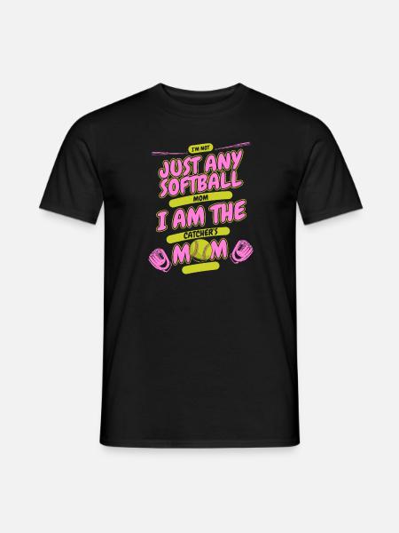 Softball Mama - Männer T-Shirt - Schwarz