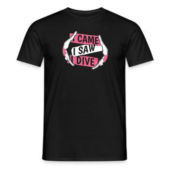 Diving Divers Lustig - Men's T-Shirt - black - Front - AI Model Male 178 light (178cm)