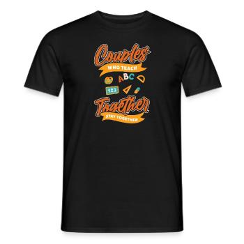 Professeur Pédagogue Couple - T-shirt homme - noir - Devant - AI Model Male 178 light (178cm)