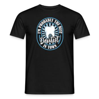 Dentist dentist best - Men's T-Shirt - black - Front - AI Model Male 178 light (178cm)