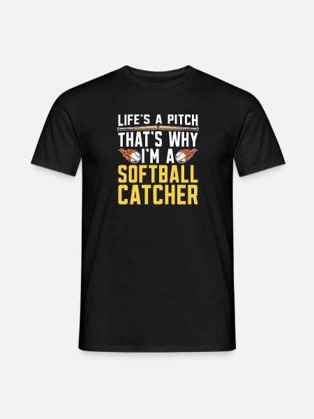 Softball Catcher - Men's T-Shirt - black