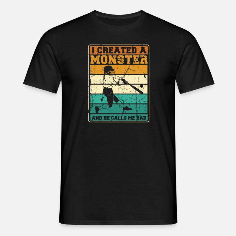 Softball Vati - Männer T-Shirt - Schwarz