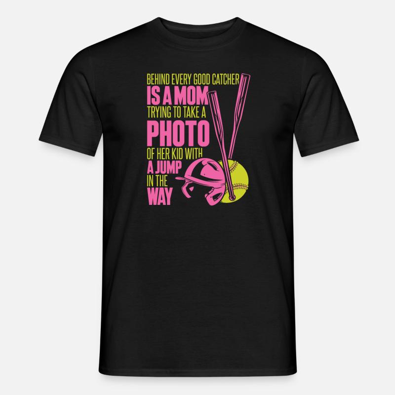 Softball Mama - Männer T-Shirt - Schwarz