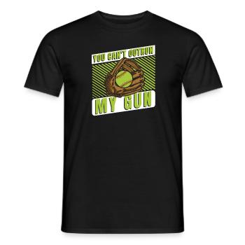 Softball drôle - T-shirt homme - noir - Devant - AI Model Male 178 light (178cm)