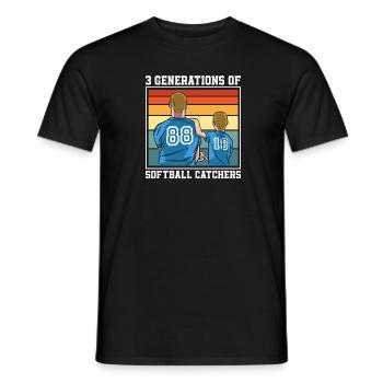 Softball - Männer T-Shirt - Schwarz - Vorne - AI Model Male 178 light (178cm)