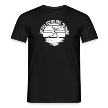 Softball - Männer T-Shirt - Schwarz - Vorne - AI Model Male 178 light (178cm)