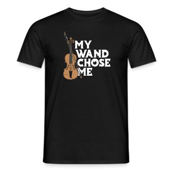 Violin Violin My Wand Chose Me - Men's T-Shirt - black - Front - AI Model Male 178 light (178cm)