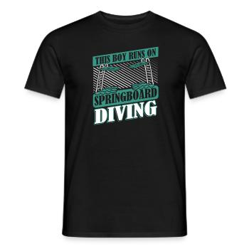 Diving Diving Boy - Men's T-Shirt - black - Front - AI Model Male 178 light (178cm)