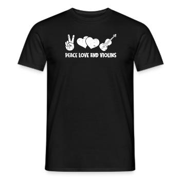 Violine Geige Liebe - Männer T-Shirt - Schwarz - Vorne - AI Model Male 178 light (178cm)