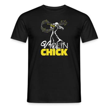 Violon Violon Poussin - T-shirt homme - noir - Devant - AI Model Male 178 light (178cm)