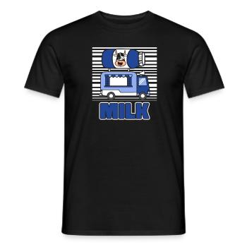 Cow Milk Milk Wagon - Men's T-Shirt - black - Front - AI Model Male 178 light (178cm)