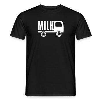 Wagon de lait de vache Lait froid - T-shirt homme - noir - Devant - AI Model Male 178 light (178cm)