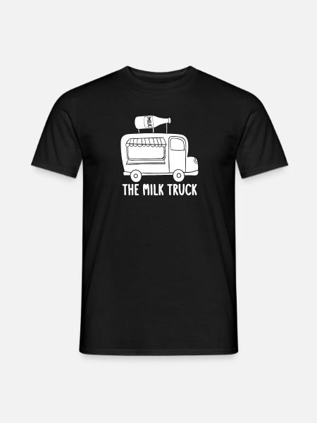 Kuh Milch Milchwagen - Männer T-Shirt - Schwarz