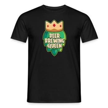 Bière artisanale Bière artisanale Reine de la bière - T-shirt homme - noir - Devant - AI Model Male 178 light (178cm)