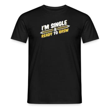 Bière artisanale Bière artisanale Orge - T-shirt homme - noir - Devant - AI Model Male 178 light (178cm)