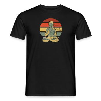 Buddha Buddhist Zen Buddha - Men's T-Shirt - black - Front - AI Model Male 178 light (178cm)