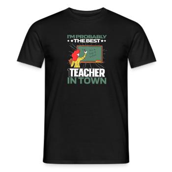 Teacher Pedagogue Best - Men's T-Shirt - black - Front - AI Model Male 178 light (178cm)