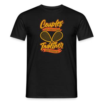Squash Couple - Men's T-Shirt - black - Front - AI Model Male 178 light (178cm)